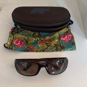 Maui Jim MJ103-10 Sunglasses Mens Wrap Stingray 55-22-129 8303